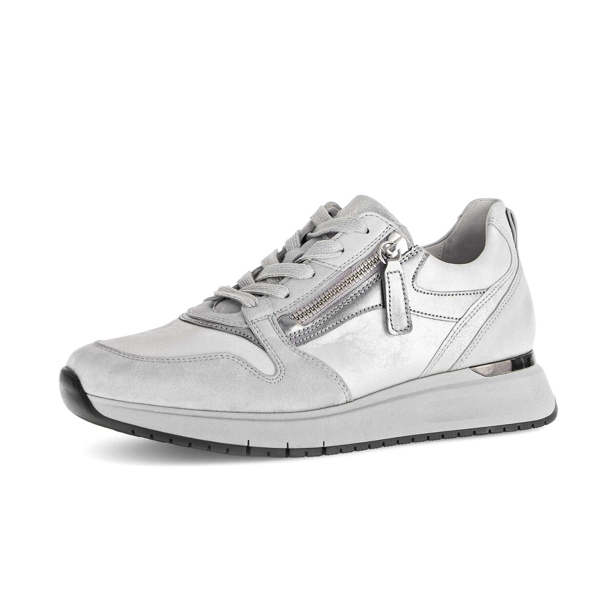 Sneaker GABOR "Sneaker low", Damen, Gr. 41, grau, Schuhe Sneaker
