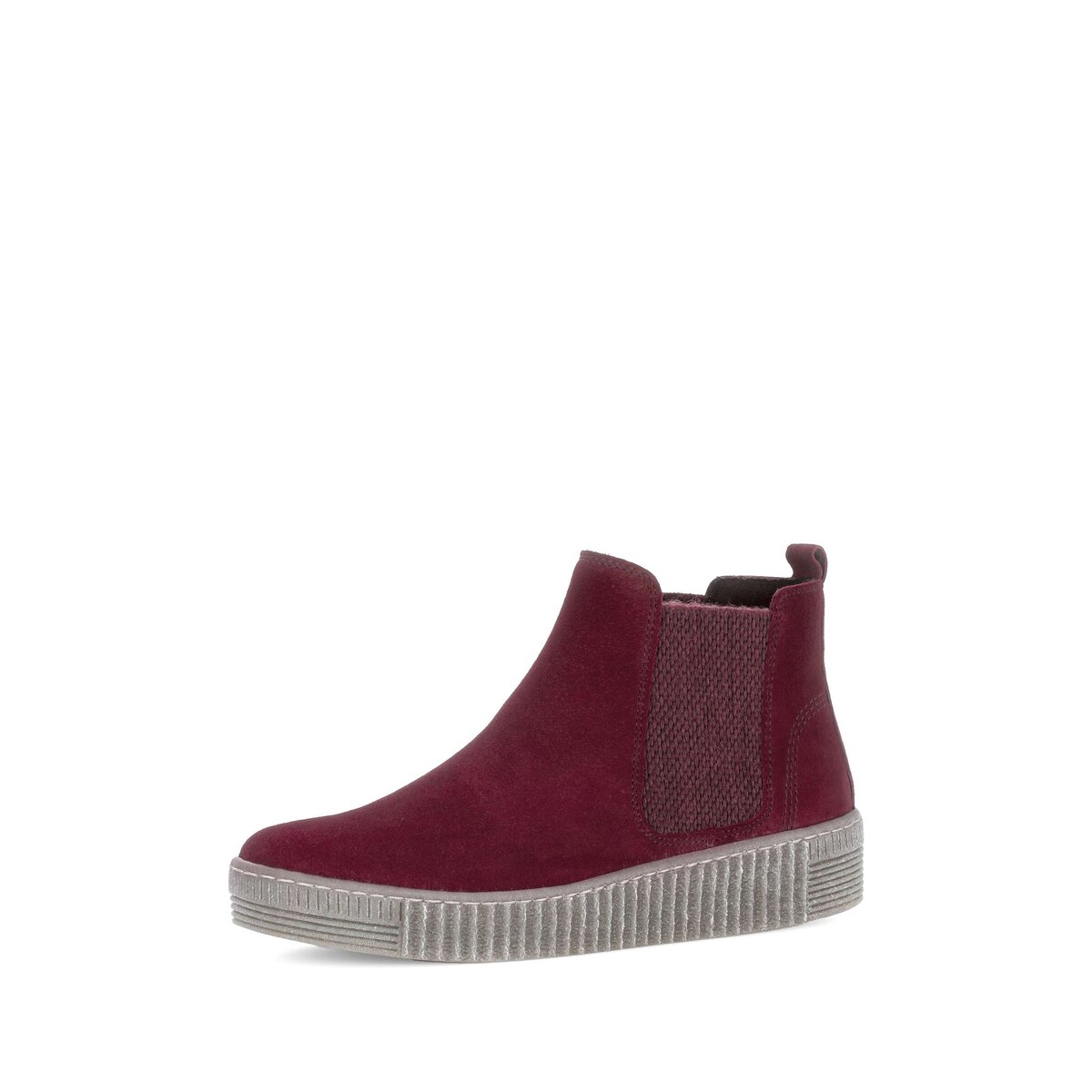 Chelseaboots GABOR "Chelsea Boot Rauleder", Damen, Gr. 40,5, rot, Schuhe Chelseaboots