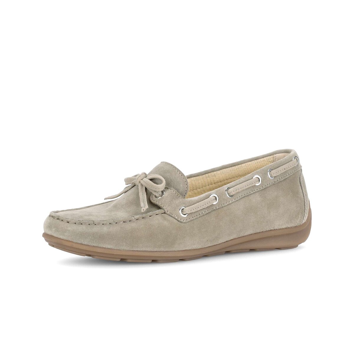 Mokassin GABOR "Mokassin Rauleder", Damen, Gr. 41, grün, Schuhe Mokassin