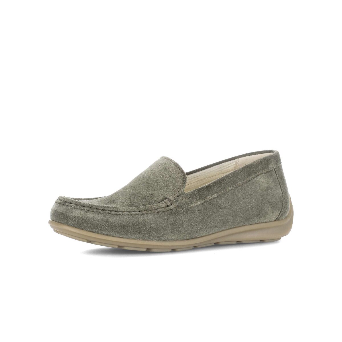 Mokassin GABOR "Mokassin Rauleder", Damen, Gr. 35,5, grün, Schuhe Mokassin