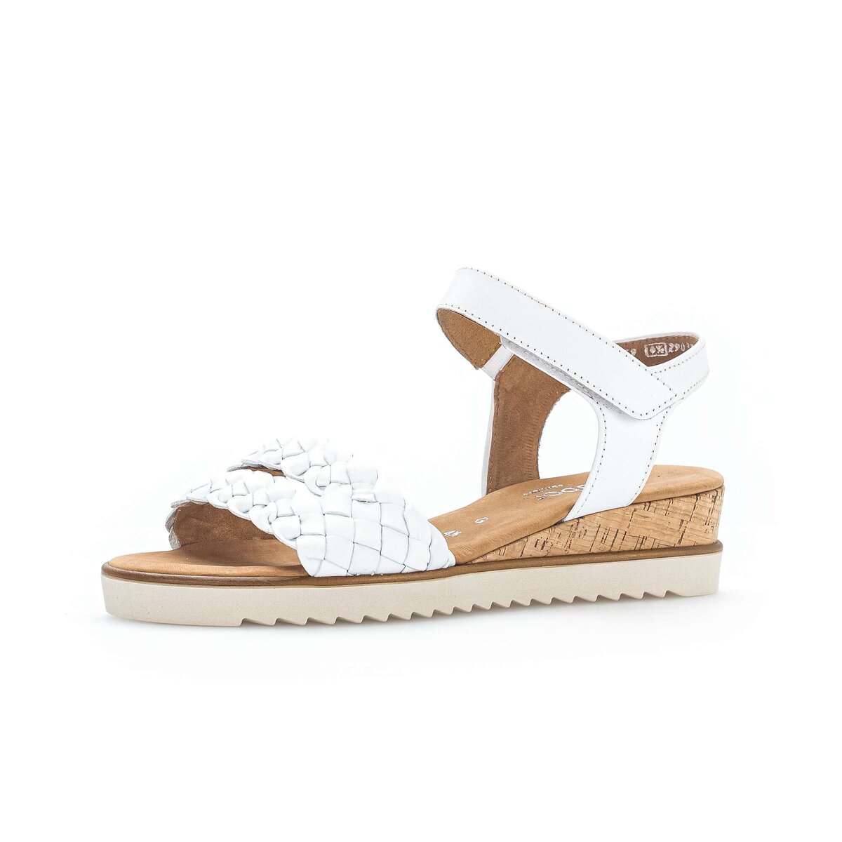 Keilsandalette GABOR "Keilsandalette", Damen, Gr. 35,5, weiß, Schuhe