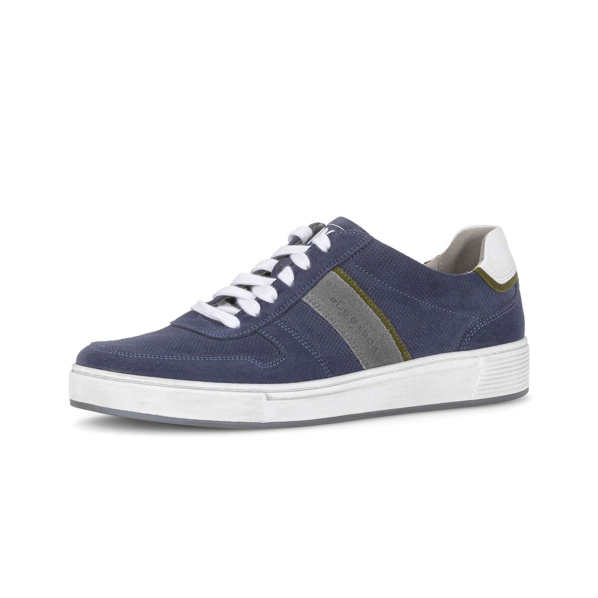 Sneaker GABOR "Gabor Sneaker low Rauleder", Damen, Gr. 40, blau, Schuhe Sneaker