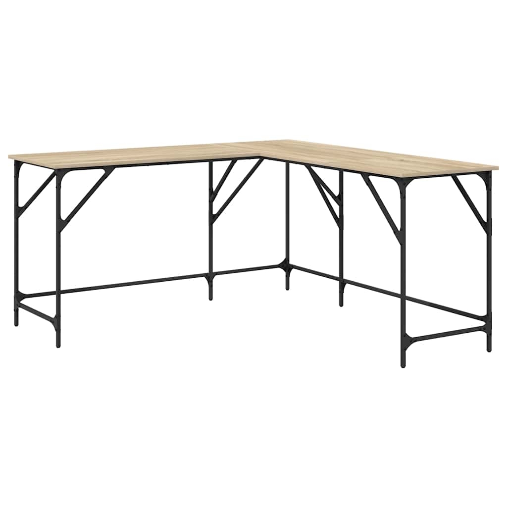 vidaXL Schreibtisch Sonoma-Eiche 149x149x75 cm Holzwerkstoff Image