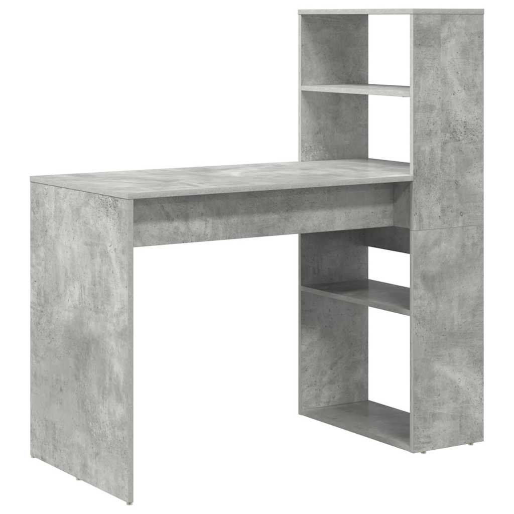 vidaXL Schreibtisch Beton Grau 113 x 54 x 120 cm Holzwerkstoff Image