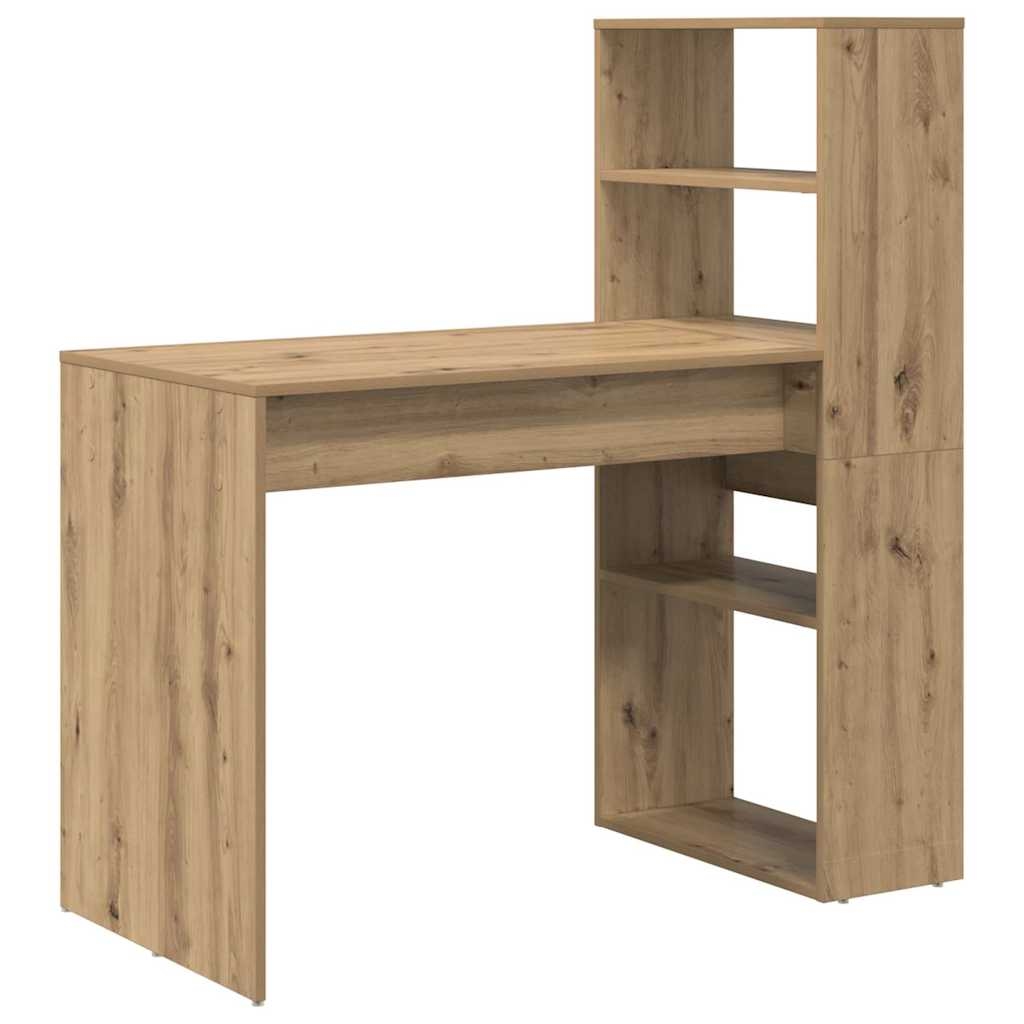 vidaXL Schreibtisch Artisan-Eiche 113 x 54 x 120 cm Holzwerkstoff Image