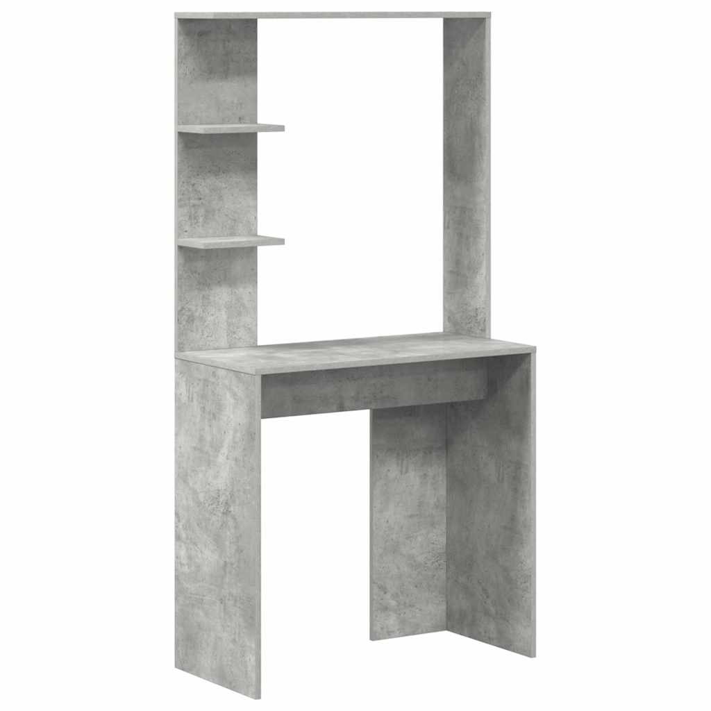 vidaXL Schreibtisch Beton Grau 78,5 x 37 x 154,5 cm Holzwerkstoff Image