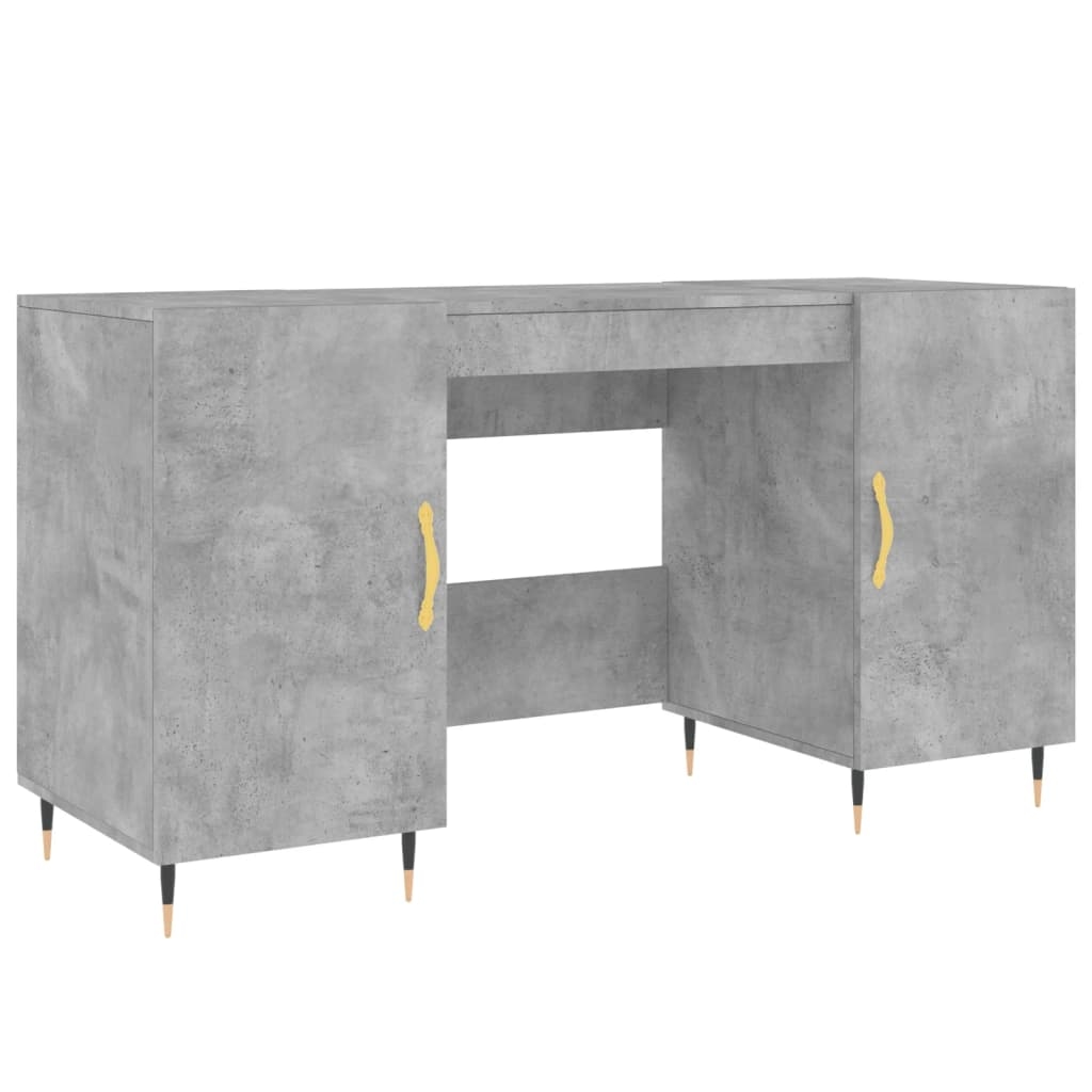 vidaXL Schreibtisch Betongrau 140x50x75 cm Holzwerkstoff Image