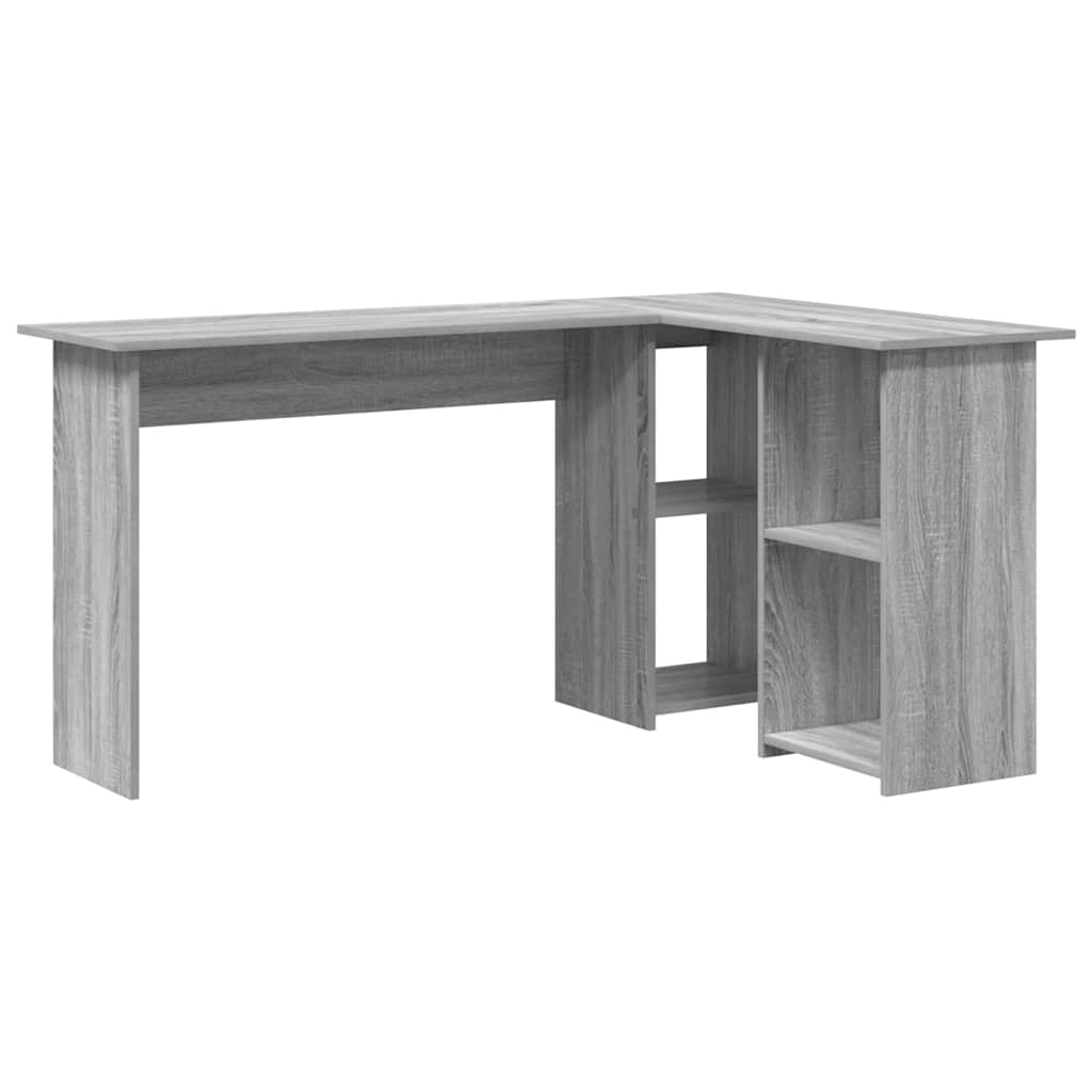 vidaXL Schreibtisch Graues Sonoma 142 x 102 x 73 cm Holzwerkstoff Image