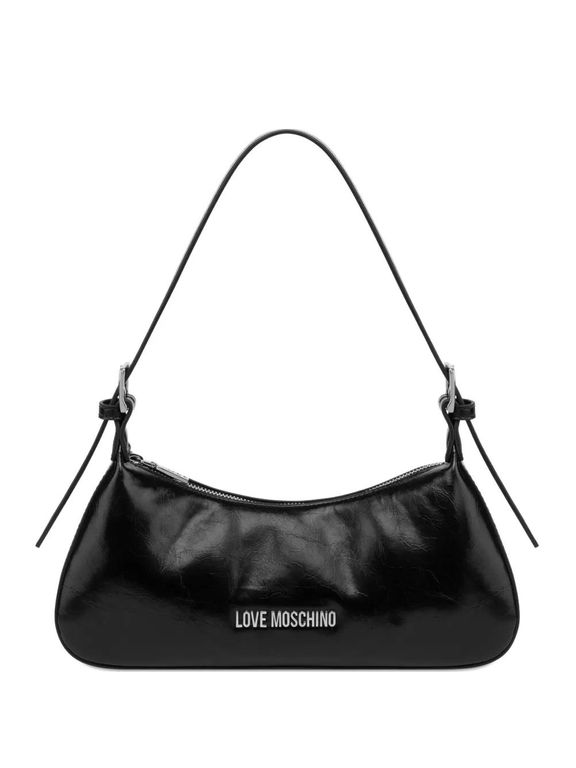 Soft Fabric Shoulder Bag - Black - Love Moschino Shoulder Bags