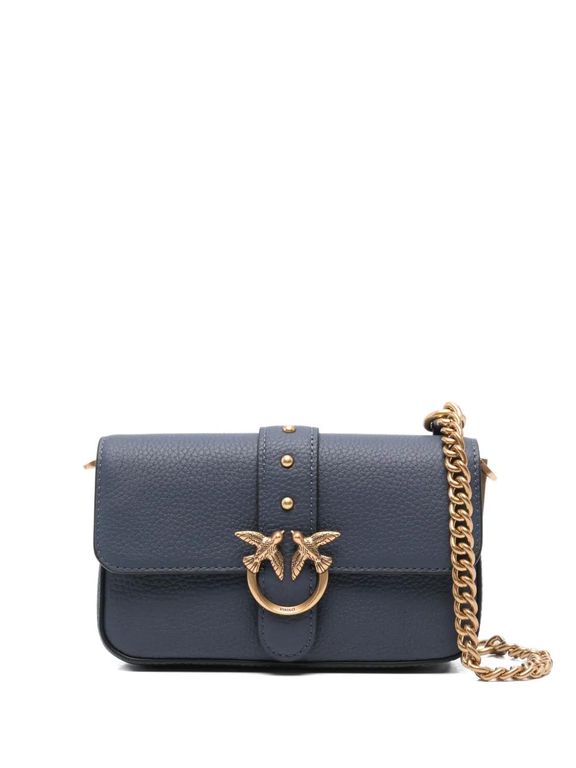 Love Birds Clasp Cross Body Bag - Blue - Pinko Crossbody Bags
