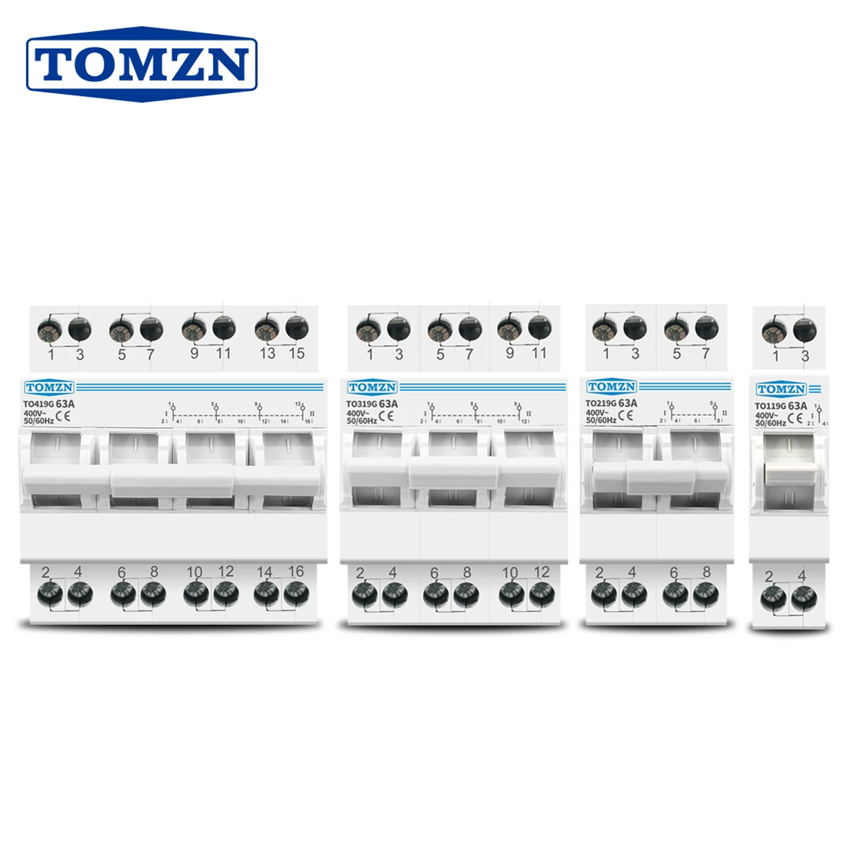 1P 2P 3P 4P 63A TOMZN MTS Dual Power Manueller Übertragungs-Trennschalter Interlock-Leistungsschalter Image