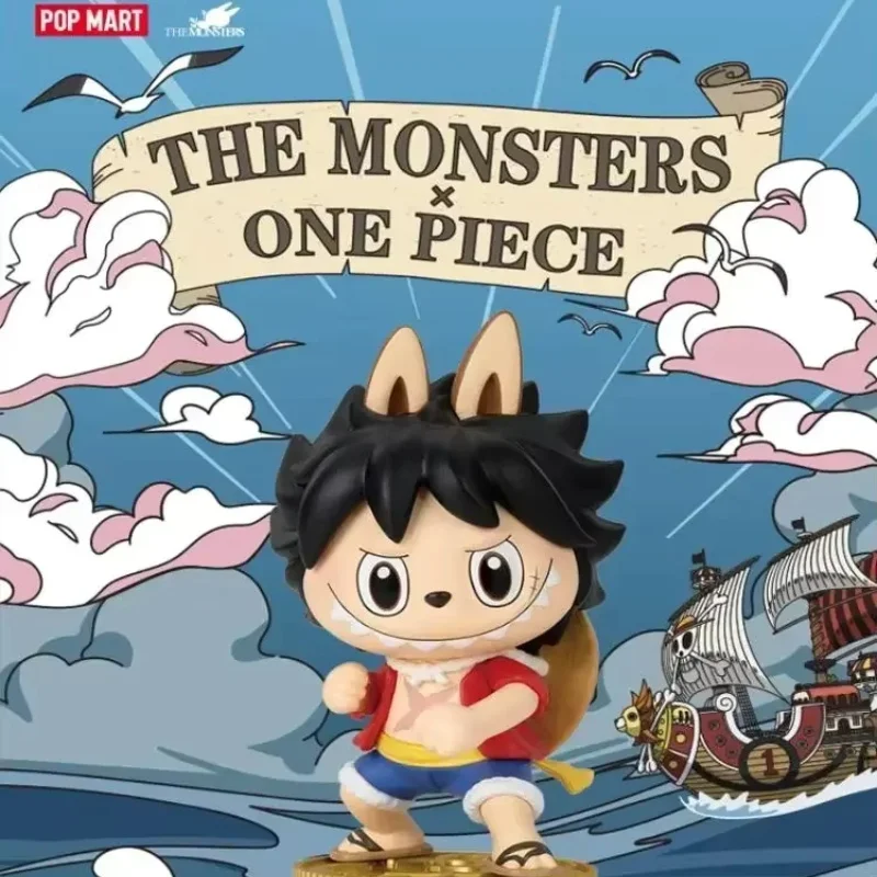 POP MART LABUBU THE MONSTERS x One Piece Series Blind Box Guess Bag Mystery Box Spielzeug Puppe Niedliche Anime-Figur Desktop-Ornamente
