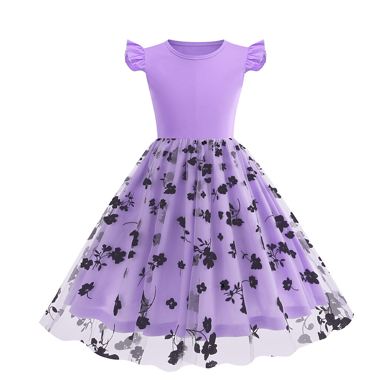1950s Hepburn Retro Vintage Midi A-Line Dress Swing Dress Flare Dress Sleeveless A-Line Fancy Dress Girls' Carnival Masquerade Vacation Dailywear Kid's Dress Homecoming Dresses Spring Summer
