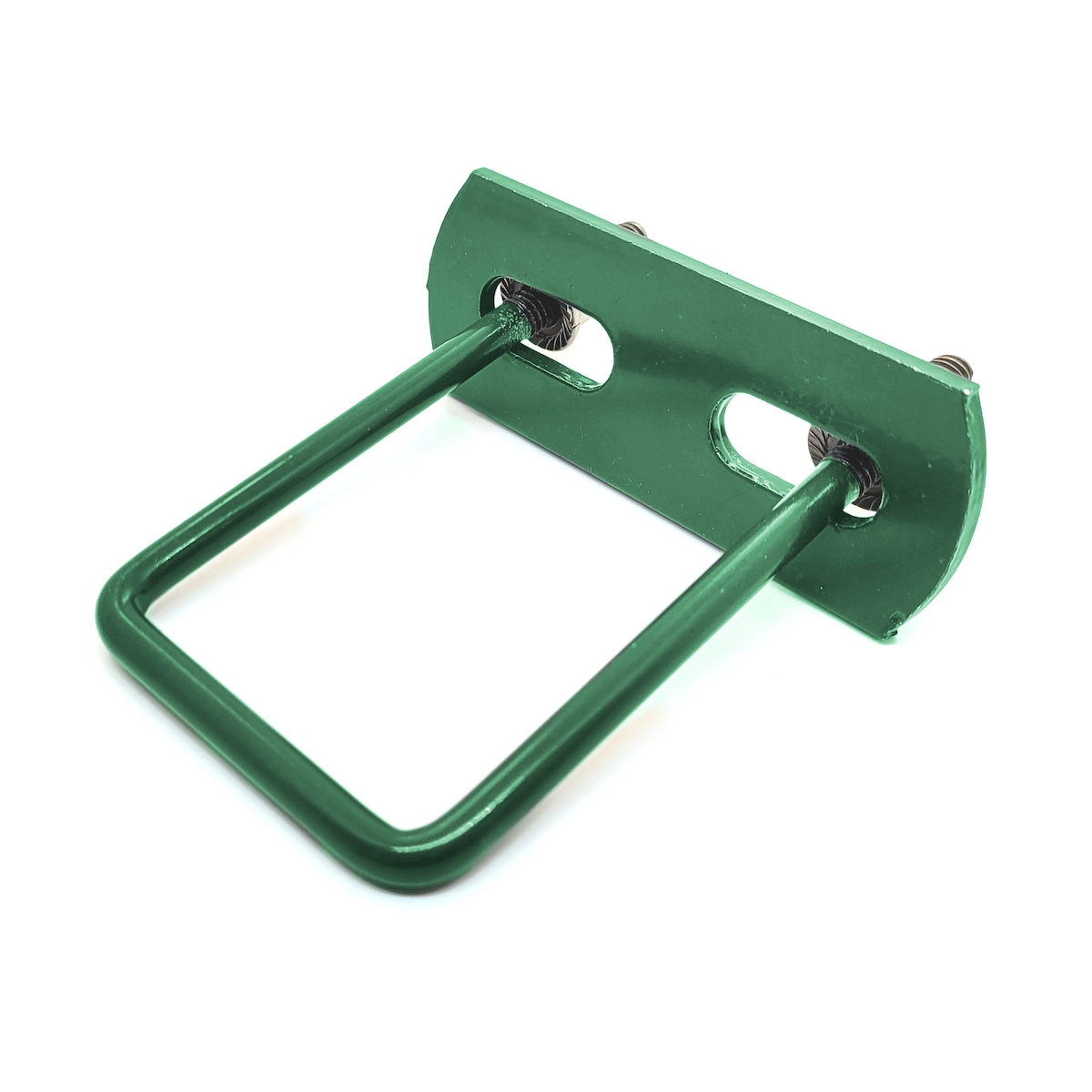 zauniversum® Zaunzubehör 10x U-Bügel in Zaunfarbe für Doppelstabmatten Pfosten 40x60 Grün (RAL 6005) Image