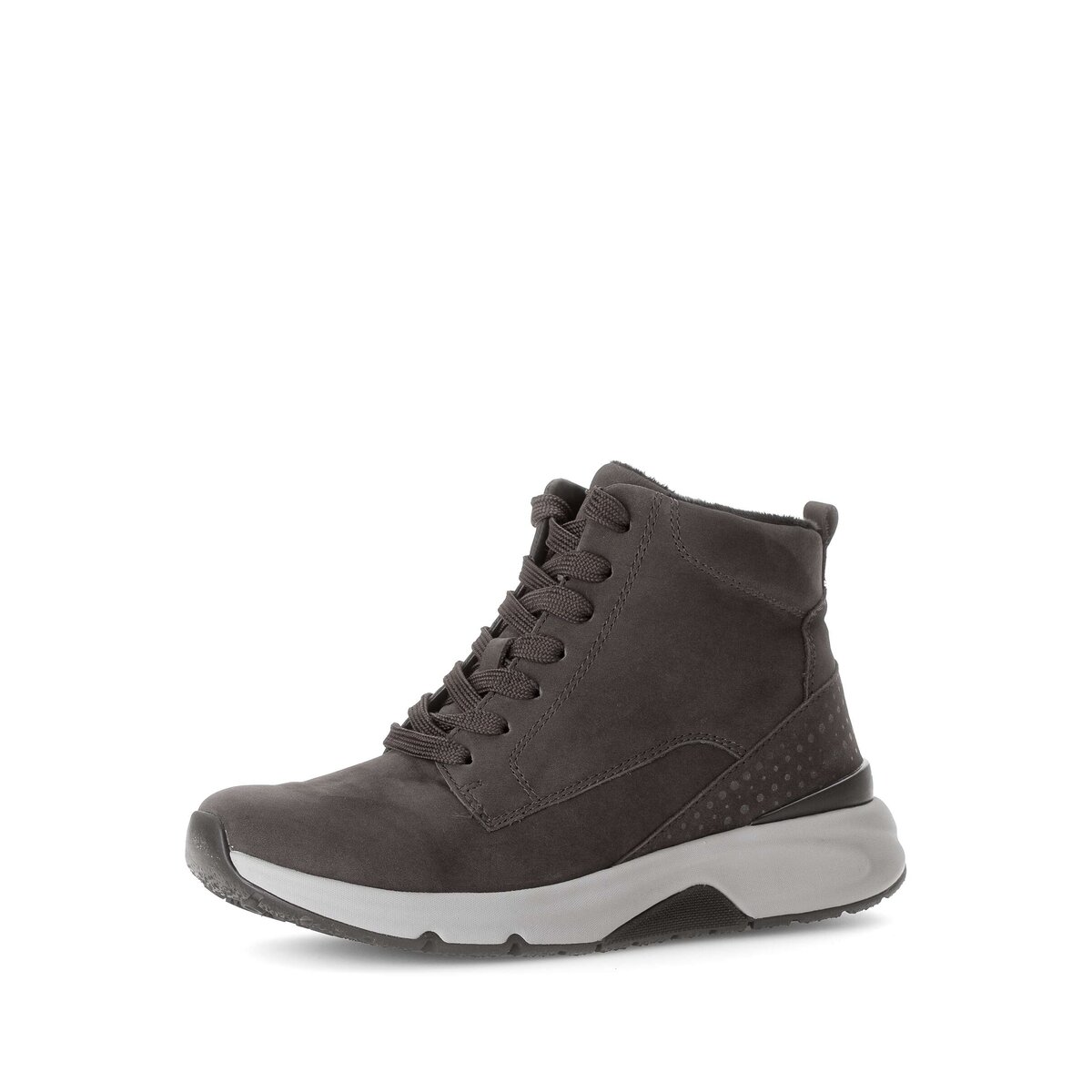 Stiefelette GABOR "Sportliche Stiefelette Rauleder", Damen, Gr. 37,5, grau, Schuhe Stiefelette