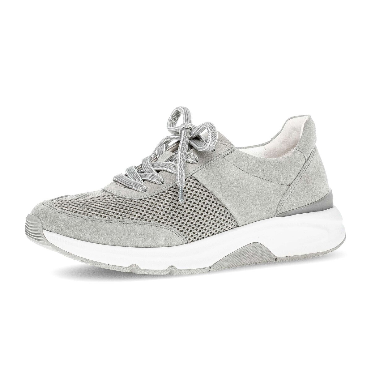Sneaker GABOR "Sneaker low Materialmix Leder/Lederimitat", Damen, Gr. 38, grün, Schuhe Sneaker