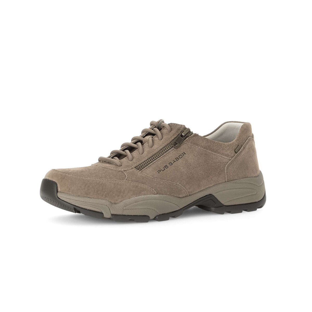 Sneaker GABOR "Gabor Sneaker low Rauleder", Herren, Gr. 44,5, beige, Schuhe Sneaker