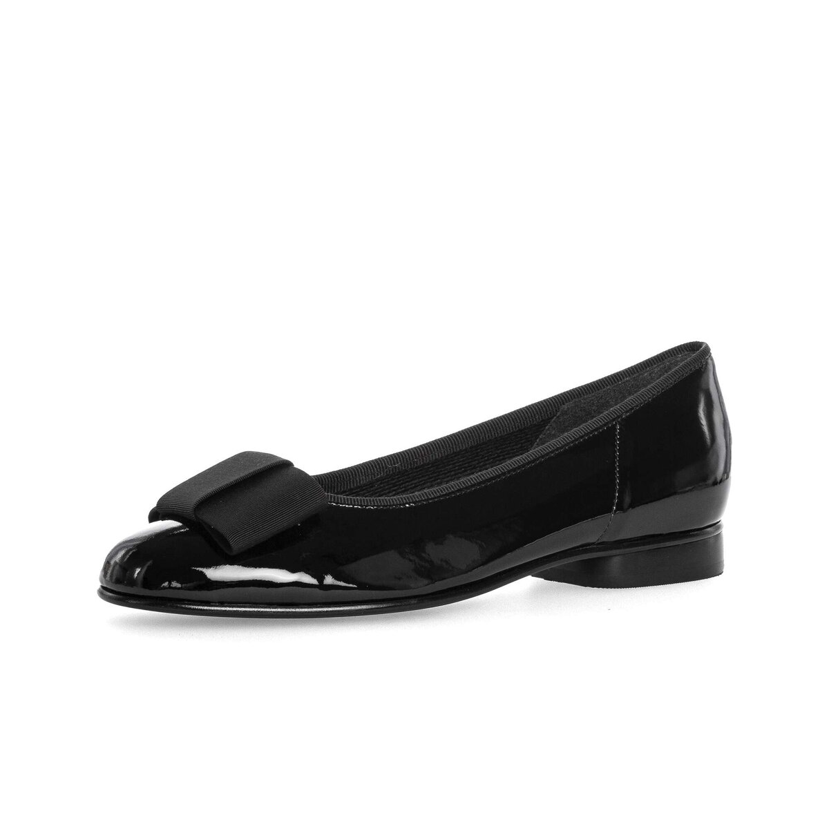 Ballerina GABOR "Eleganter Ballerina Lackleder", Damen, Gr. 39, schwarz, Schuhe Ballerina