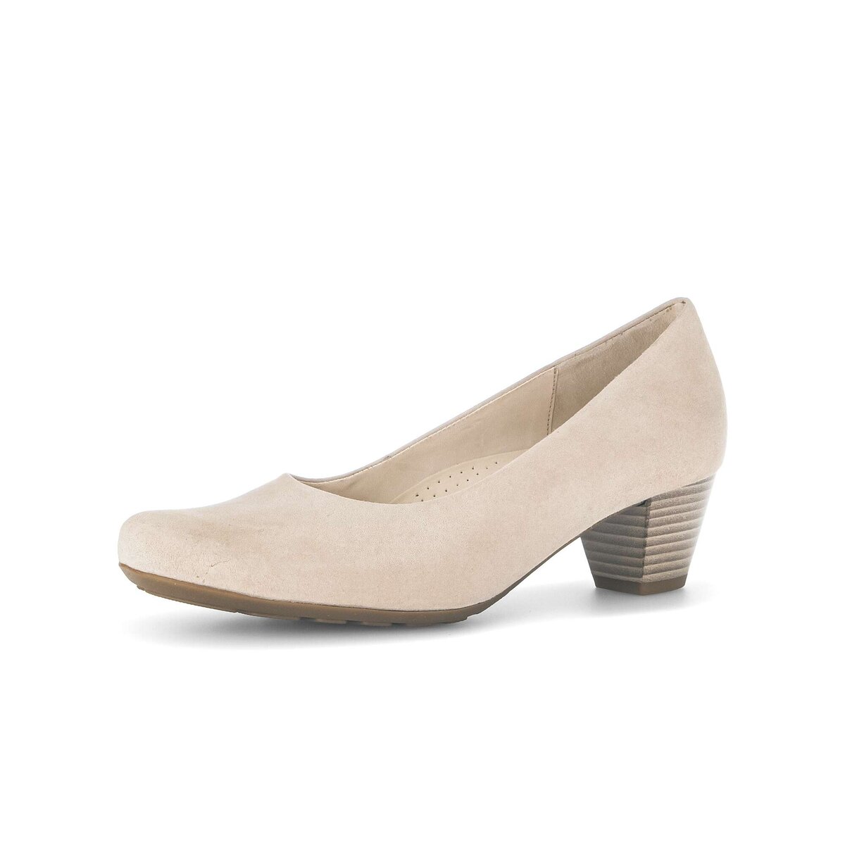 Pumps GABOR "Eleganter Pumps Rauleder", Damen, Gr. 40,5, beige, Schuhe Pumps
