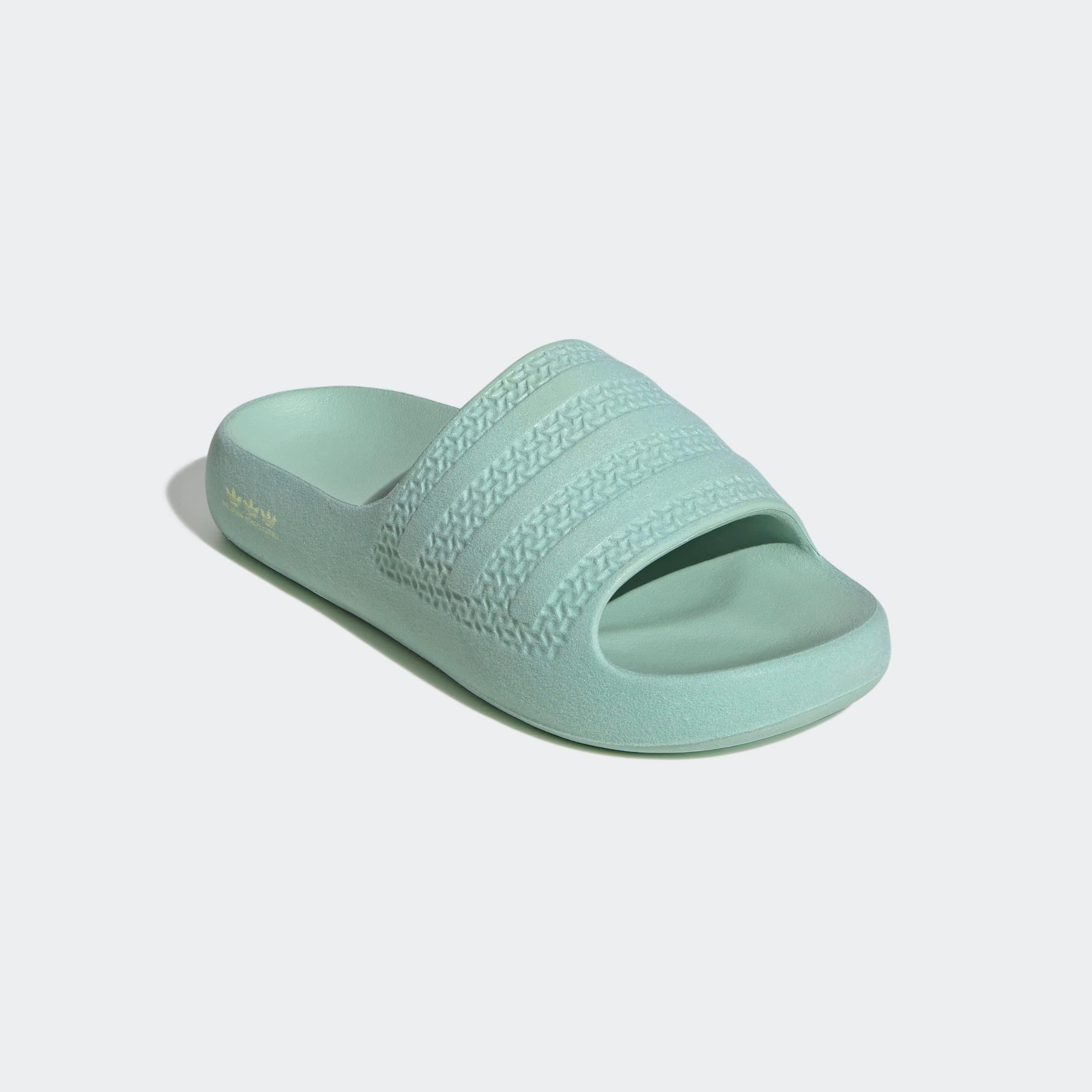 Badesandale ADIDAS ORIGINALS "ADILETTE AYOON BADESCHLAPPEN", Damen, Gr. 39, ash grün, ash grün, cream weiß, Synthetik, Schuhe