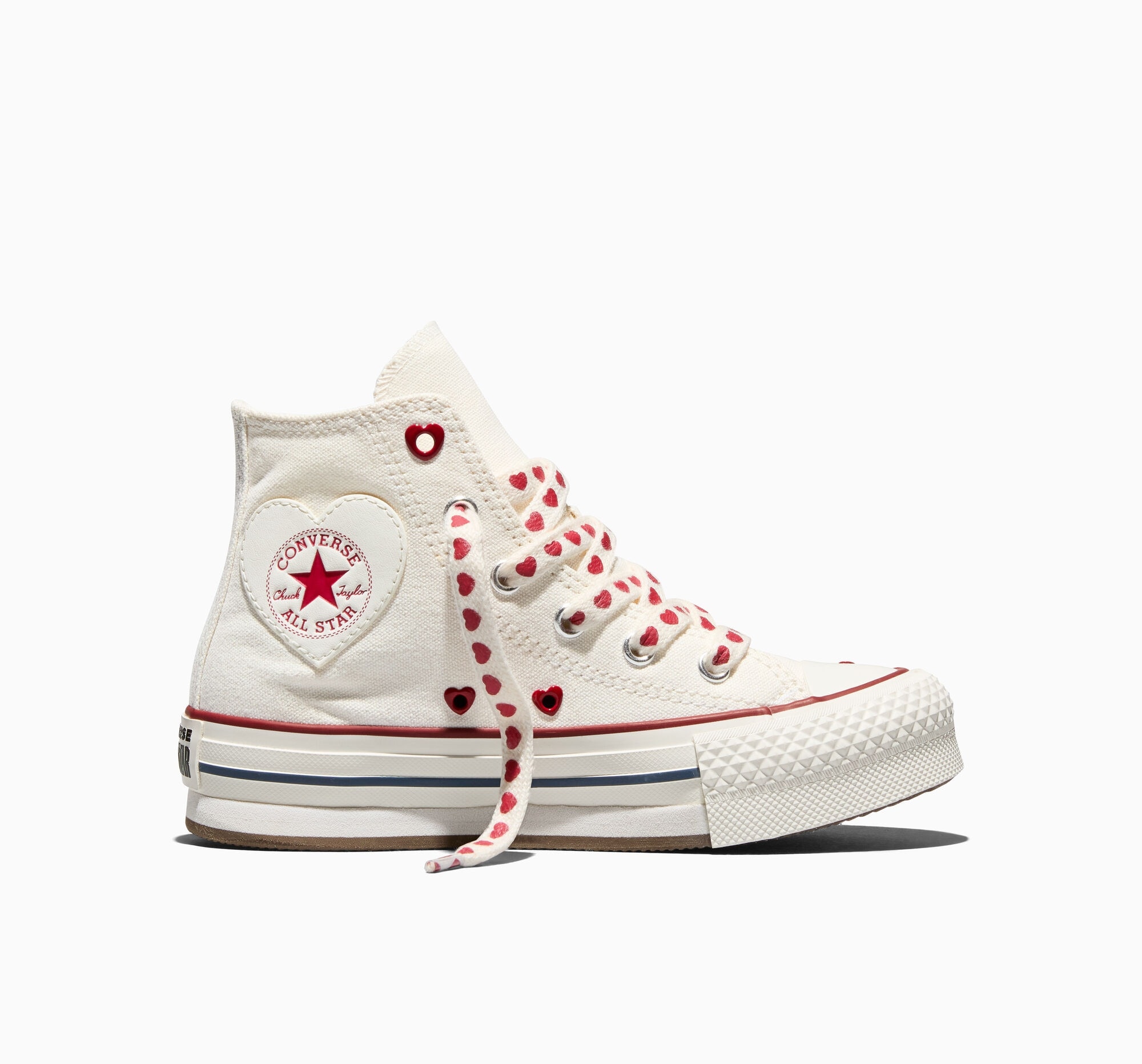 Sneaker CONVERSE "CHUCK TAYLOR ALL STAR EVA LIFT", Damen, Gr. 33, vintage weiß, vintage weiß, days ahead, Textil, Schuhe Sneaker