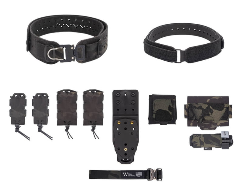 Wilder Tactical HITMAN GEAR Charlie TruForm Belt Full Elite Kit - Women's MHP Adapter ProStyle D-Ring Multicam Black XS-LG 26-40 WHMGCHEKMCB15