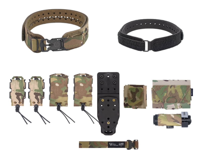 Wilder Tactical HITMAN GEAR Charlie TruForm Belt Full Elite Kit - Women's MHP Adapter V-Buckle Multicam XS-LG 26-40 WHMGCHEKMC11