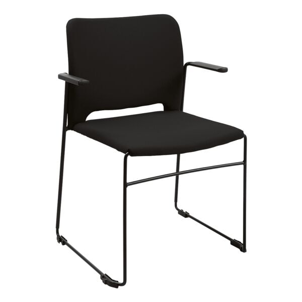 Topstar Besucherstuhl mit Armlehne »Visit Lite« Stoffbezug 4 Stück Schwarz, 45x43 cm Image