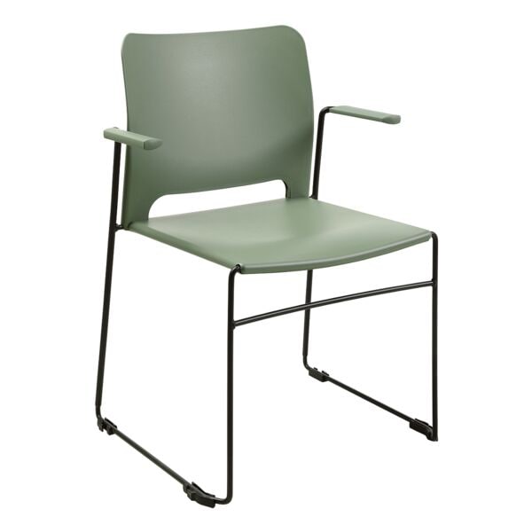 Topstar Besucherstuhl mit Armlehnen »Visit Lite« Kunststoff 4 Stück Oliv, 45x43 cm Image