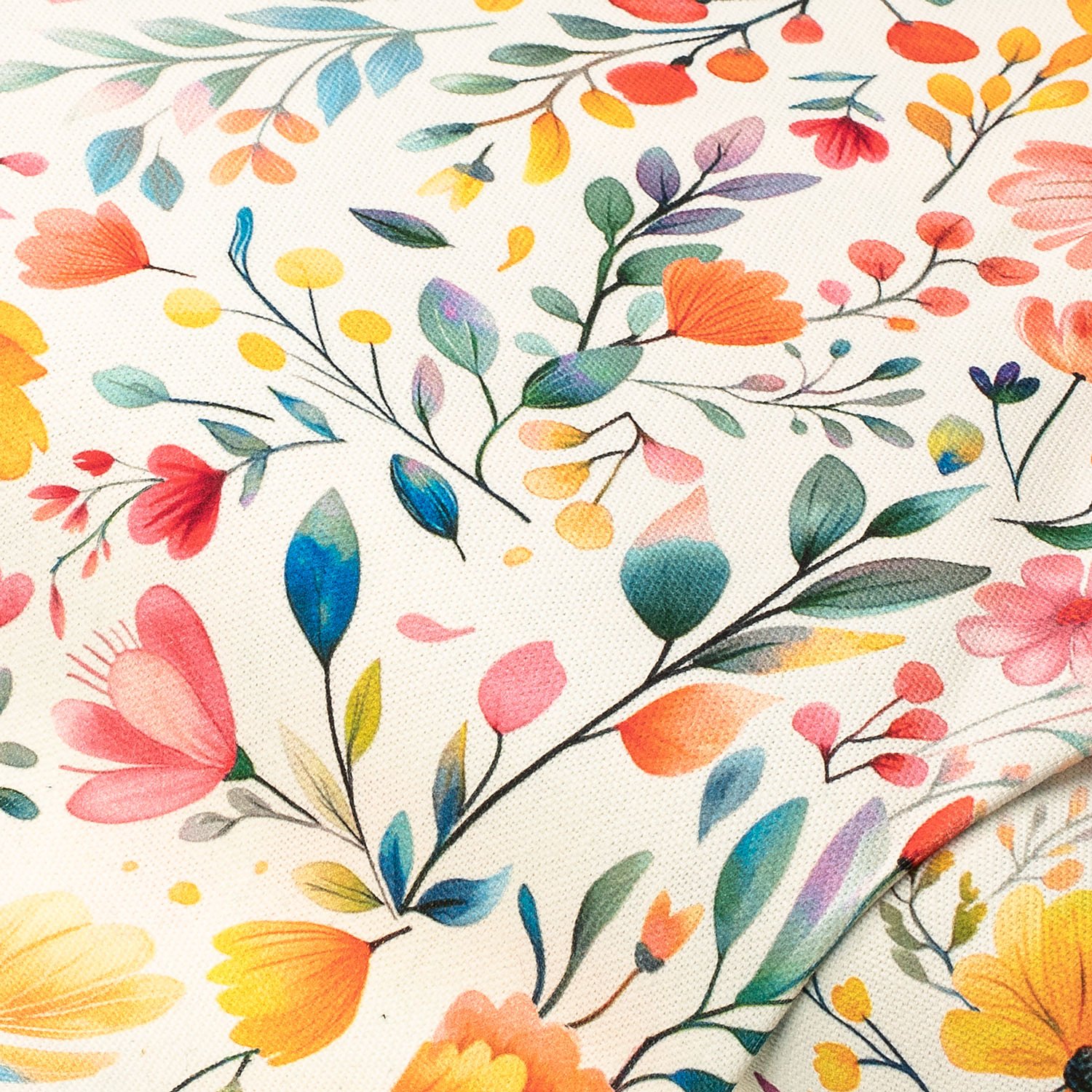 Baumwoll-Canvas Blumen „Doreen“, weiß-color Image