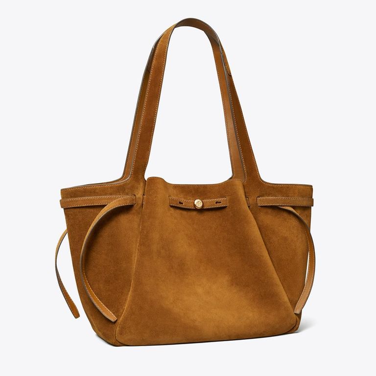 Romy Suede Tote - Brown - Tory Burch Totes