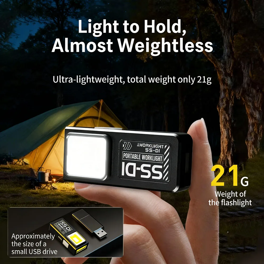 LED Taktische Taschenlampe Wiederaufladbare Tragbare Mini Taschenlampe Tasche Arbeit Licht Mit Magnet Für Outdoor Camping Laterne Wandern Werkzeug Image