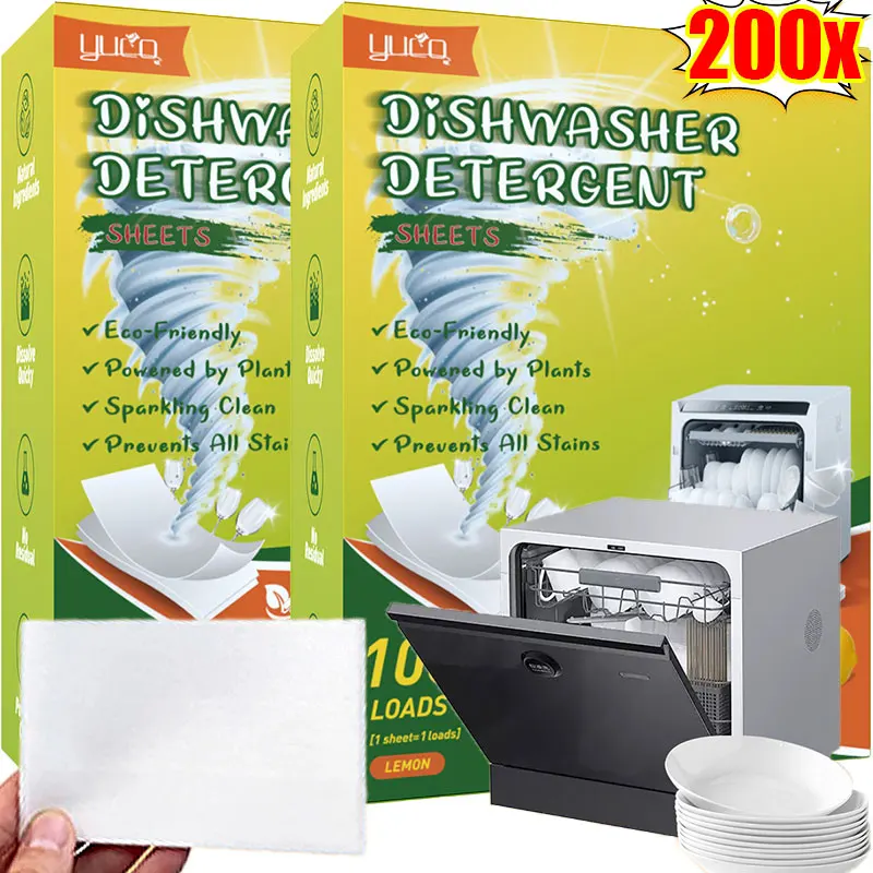 Comprimés de détergent pour lave-vaisselle multi-action, désodorisant tout-en-un pour taches de plantes propres, rinçage rapide, ustensiles de vaisselle quotidiens, fourniture de nettoyage