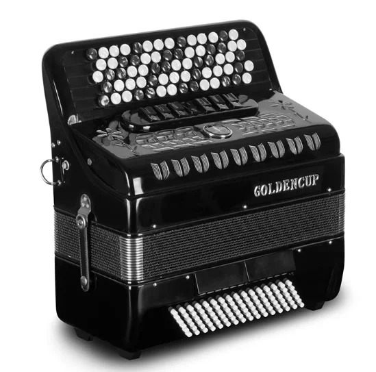 Bajan Akkordeon 96/120 Bass Triple Reed 70 Tasten Knopf Erwachsene Anfänger Professionelles Spielen Bajan Image
