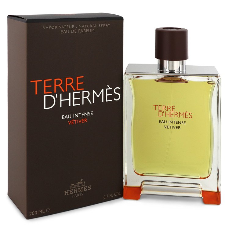 Terre D'hermes Eau Intense Vetiver For Men By Hermes Eau De Parfum Spray 6.8 Oz