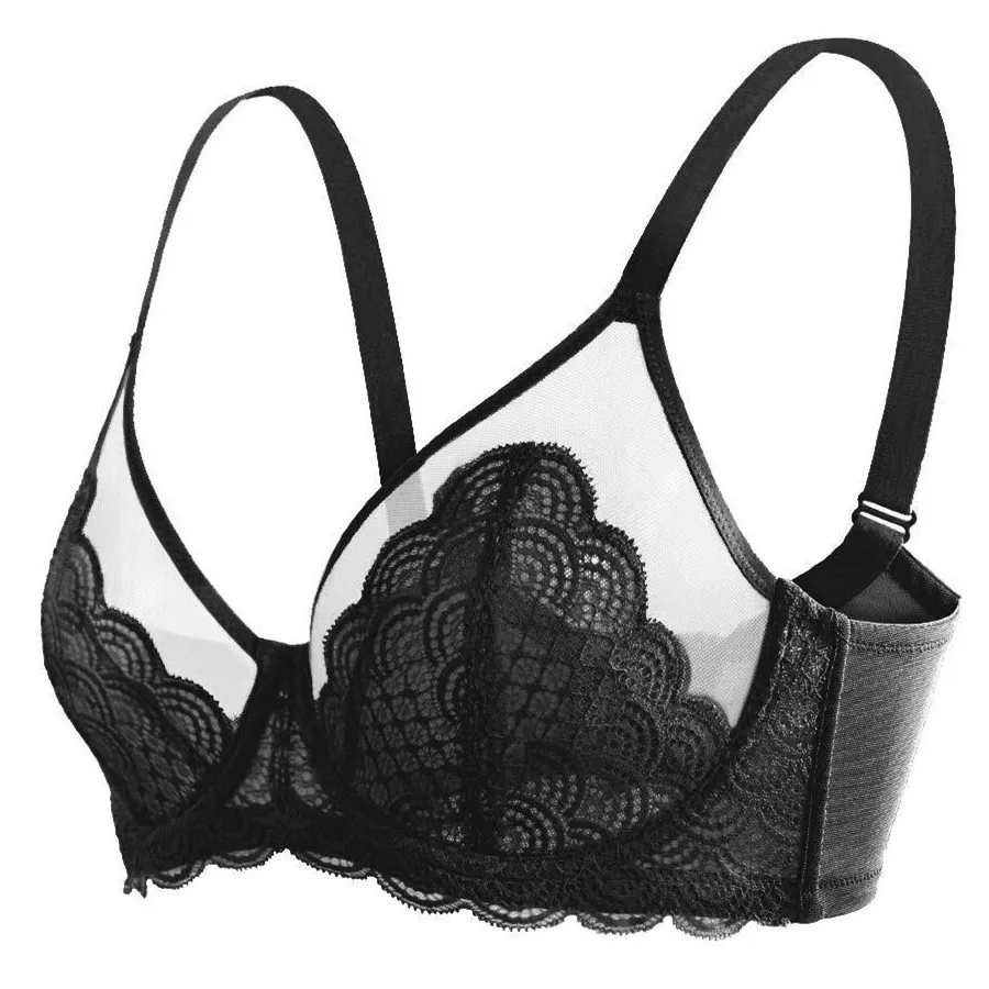 Sexy weibliche Dessous mit Bügel, 3/4-Cup, Push-Up-BHs mit großen Brüsten, große ultradünne Cup-Unterwäsche, 40E, 42D, 44D, 40G