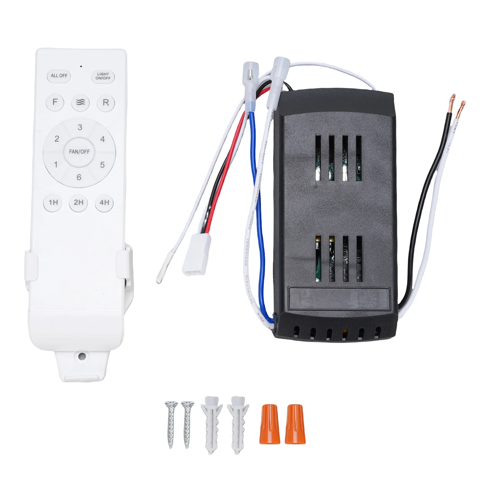 Deckenventilator-Controller, Empfänger, 6 Geschwindigkeiten, Deckenventilator, Licht, Fernbedienung, Kit, Timer mit großer Reichweite, als Ersatz Image