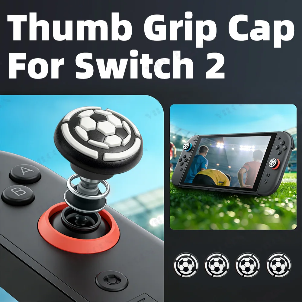 Fußball ThumbGrip Kappe Für Switch2 Joycon Silikon Abdeckung Für PS5 PS4 Xbox X/S Switch2 Pro Controller Sport spiel Zubehör Image
