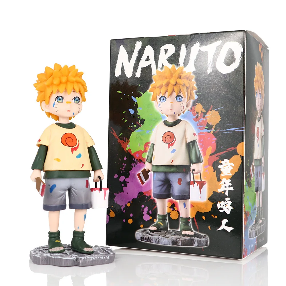 Anime Naruto Figur Kindheit Uzumaki Naruto Action Figur Statue PVC Sammlung Figur Modell Spielzeug Für Geburtstag Geschenk Image