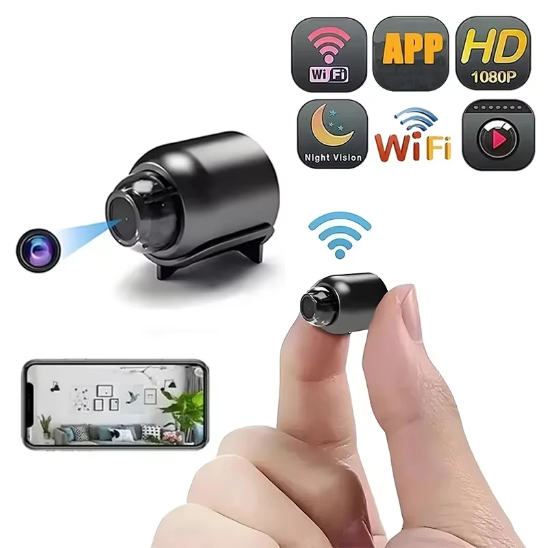 Mini-Kamera Kabellos 1080P Überwachungssicherheit Video Nachtsicht Bewegungserkennung Camcorder Mini-Cam Monitor Smart Home Image