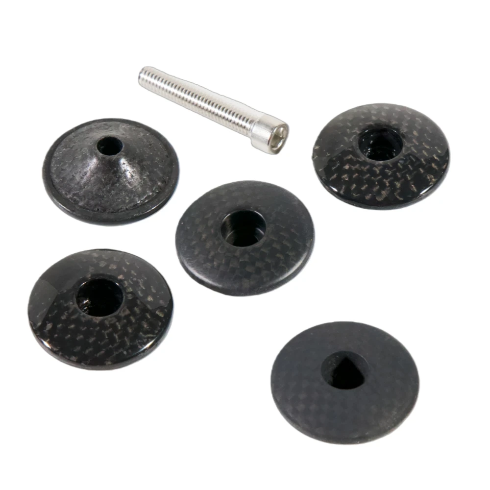 1-1/8" Carbon Fiber Headset Top Cap 3K Weave MTB Rennrad 28,6mm Gabelschaft Vorbau Kappe Abdeckung glänzend matt Image