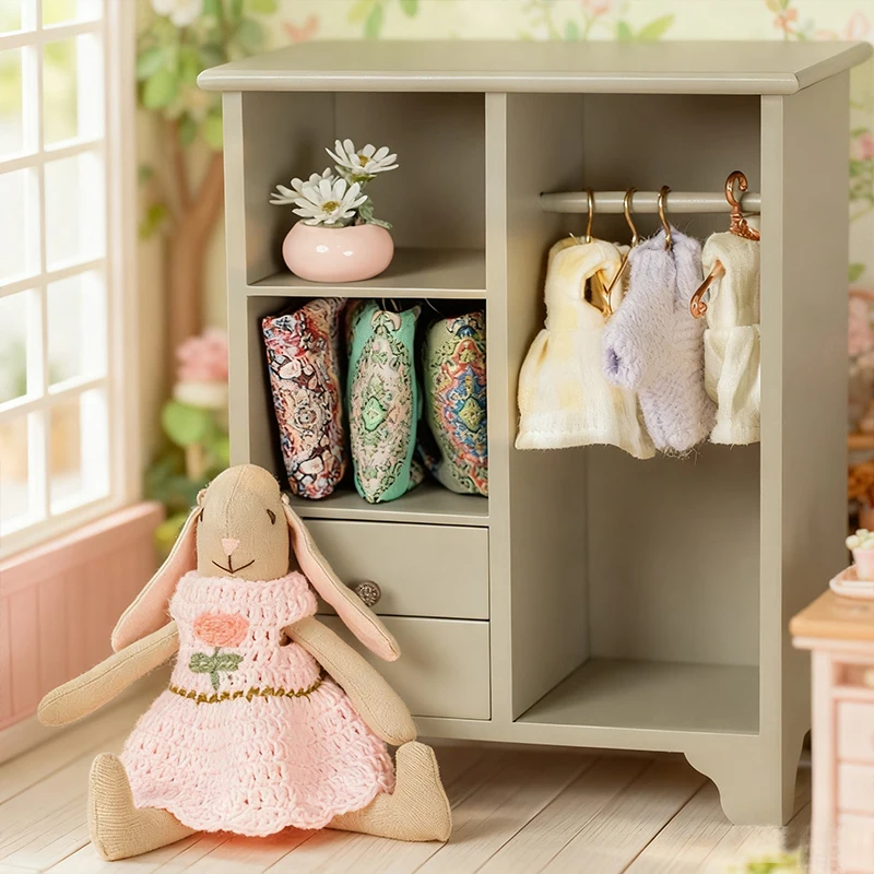 Armoires miniatures en bois, accessoires de meubles de maison de poupée et décorations de scène miniatures meubles de maison de poupée BJD/OB11
