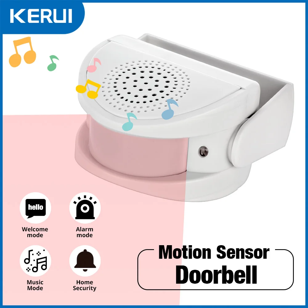 FUERS Kabelloser Gäste-Willkommensklingel-Alarm, Türklingel mit PIR-Bewegungssensor für Geschäftseingänge, Firmensicherheit, Intelligente Türklingel Image