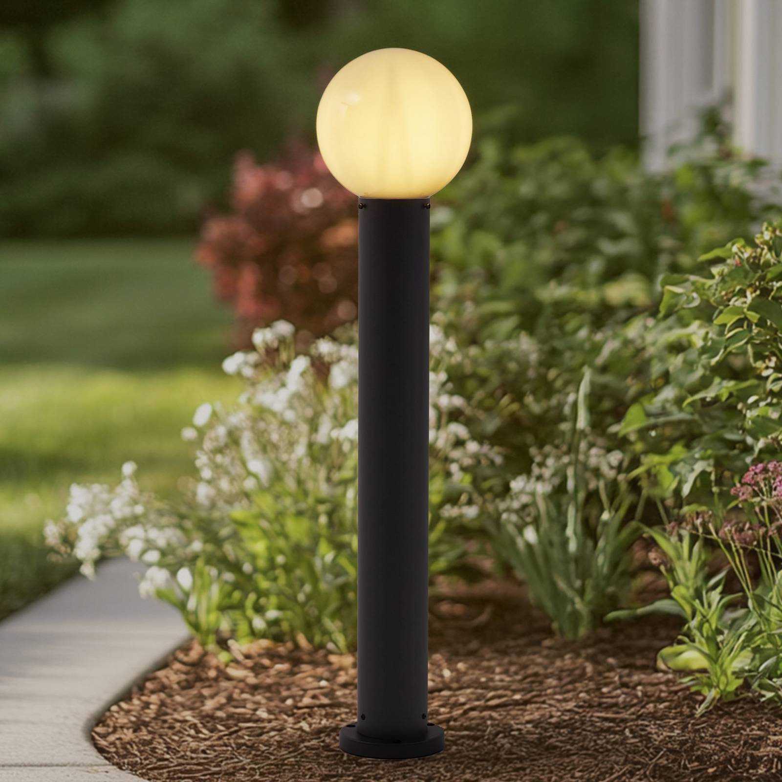 Pathway Light Dangan Lindby, dimmable, White / opal, Glass, Modern, Outdoor lights