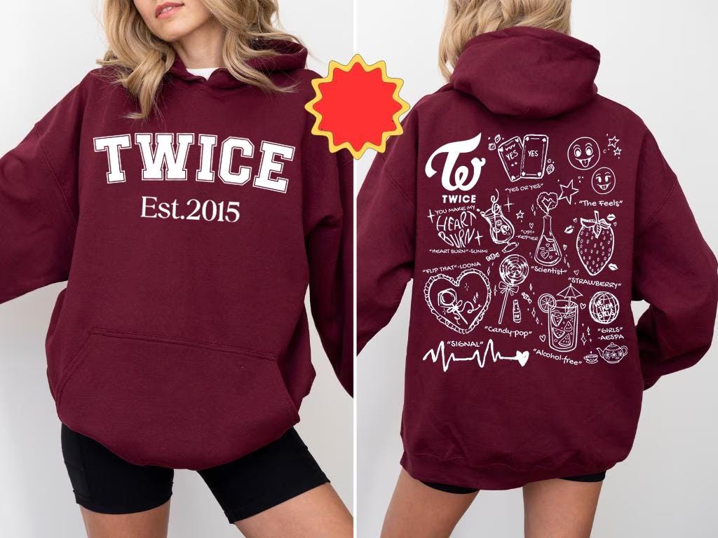 Maglietta vintage Twice This Is For World Tour, felpa, felpa con cappuccio, maglietta dei membri di Twice, Twice 2025 World Tour, Kpop Twice Est. 2015