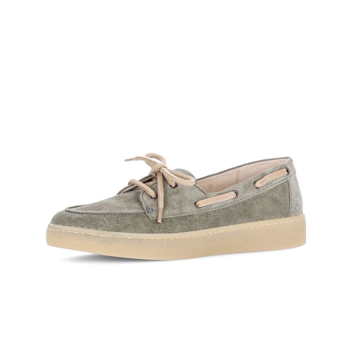 Mokassin GABOR "Mokassin Rauleder", Damen, Gr. 40, grün, Schuhe Mokassin