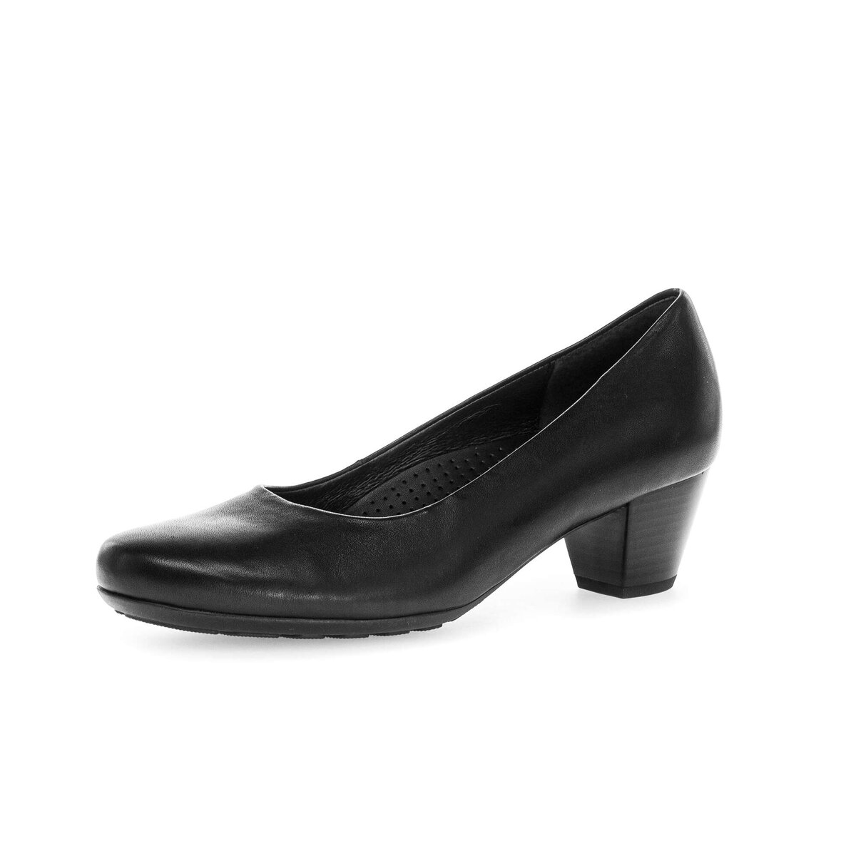 Pumps GABOR "Eleganter Pumps Glattleder", Damen, Gr. 40, schwarz, Schuhe Pumps