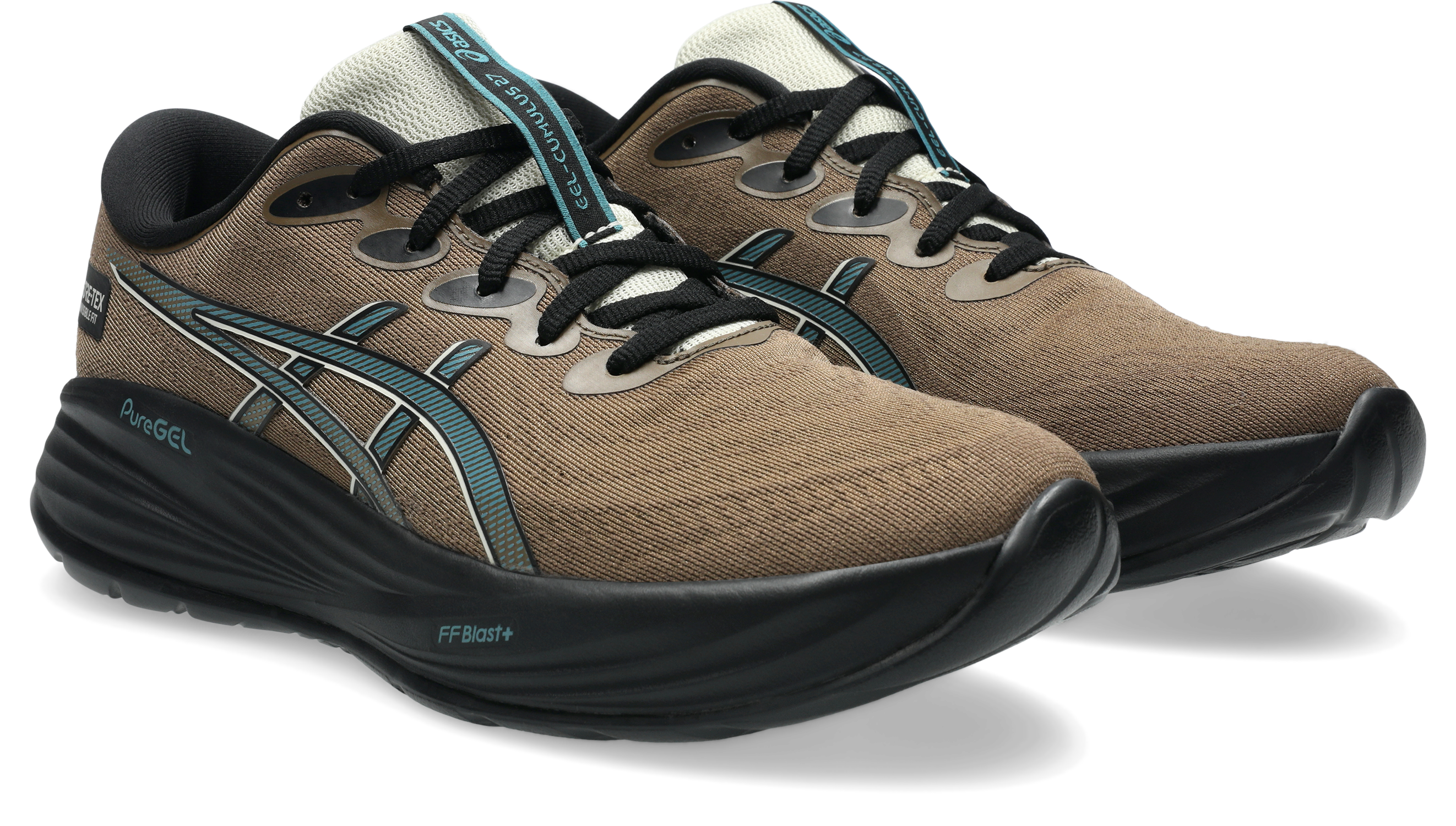 Laufschuh ASICS "GEL-CUMULUS 27 GORE-TEX", Damen, Gr. 44, clay canyon, light dust, Synthetik, Schuhe Laufschuh, wasserdicht