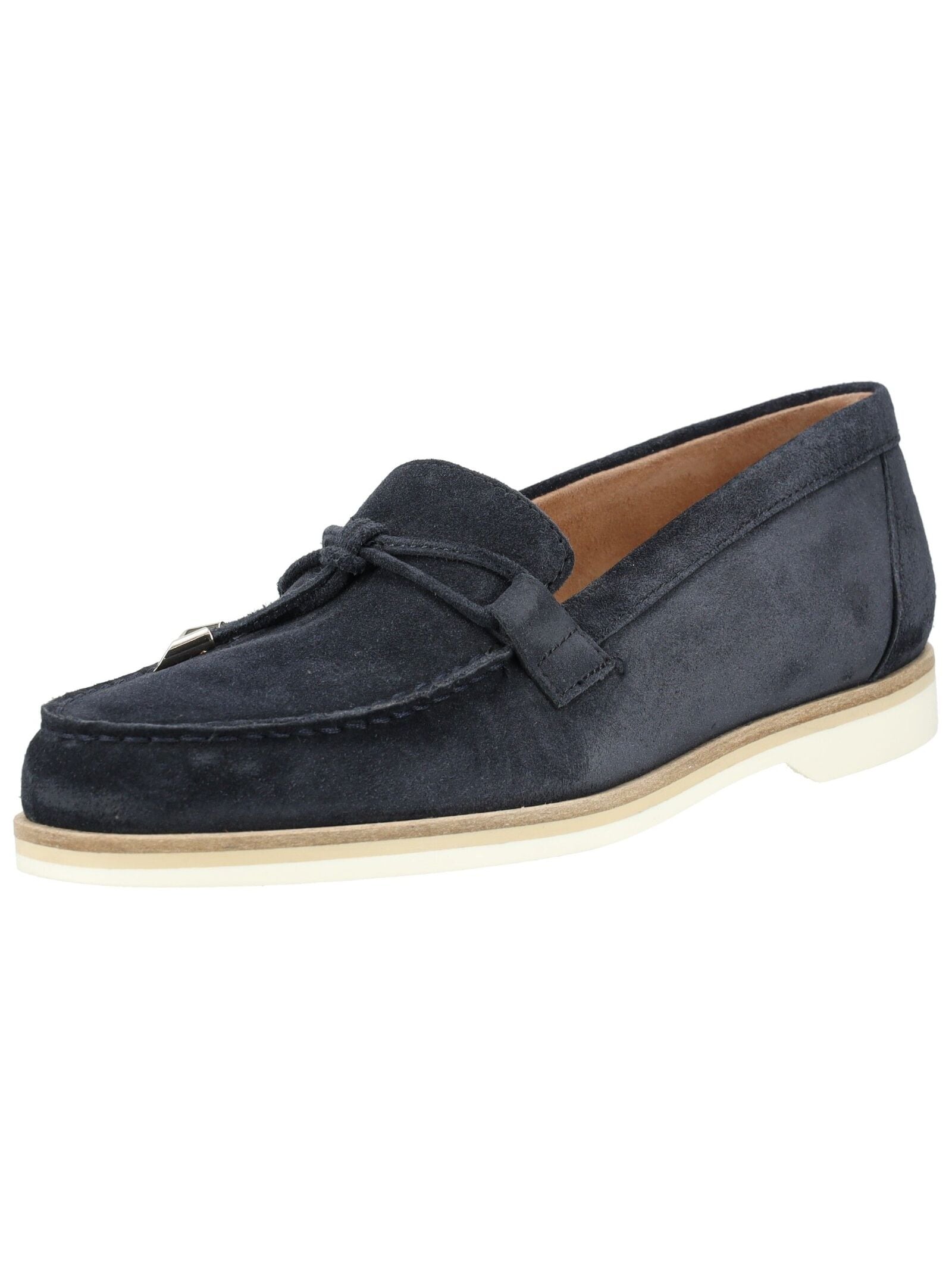Slipper PAUL GREEN "Paul Green Slipper Veloursleder", Damen, Gr. 38,5, blau, Veloursleder, Schuhe Slipper