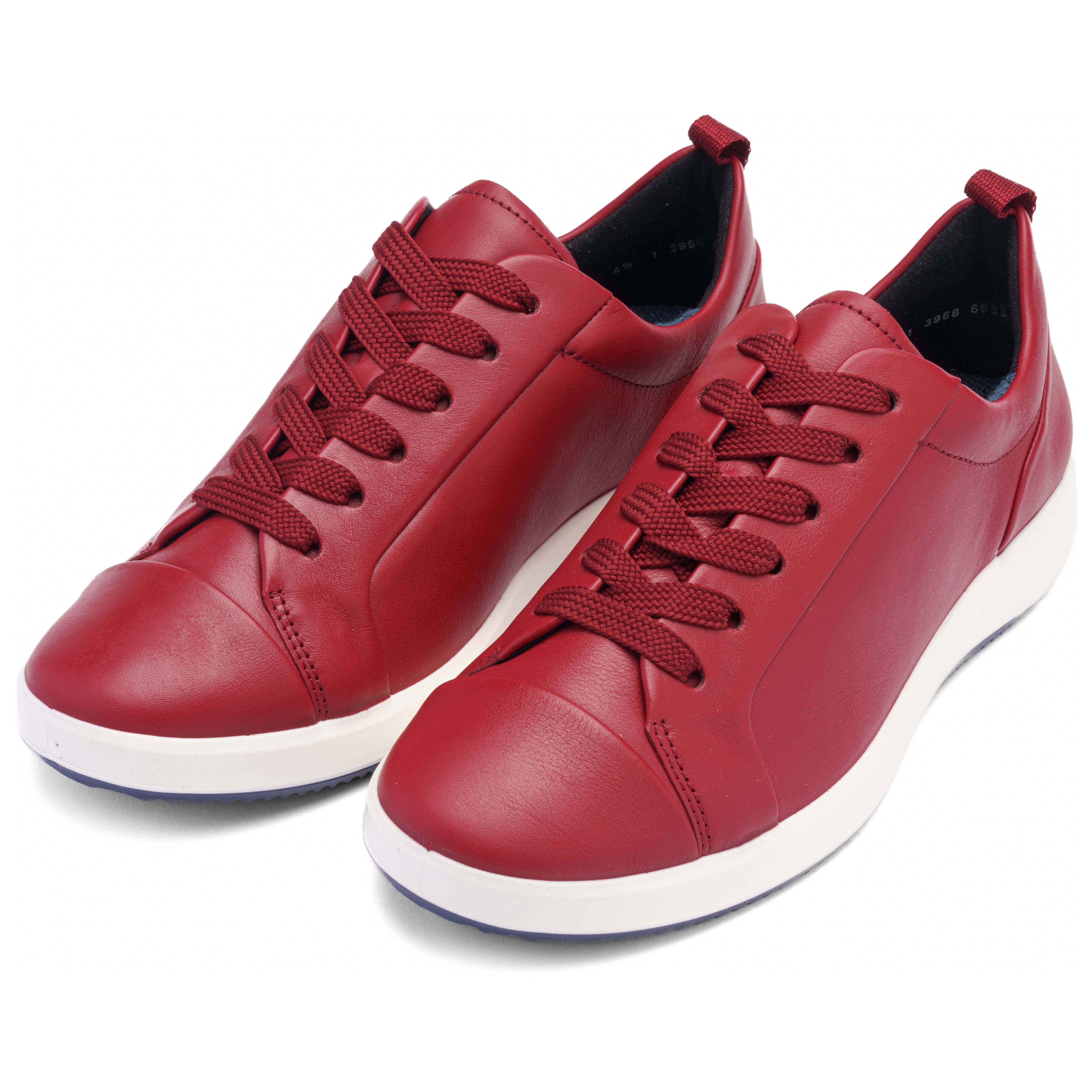 Sneaker ARA "ROMA", Damen, Gr. 4 (37), rot, Glattleder, unifarben, Schuhe Sneaker, Freizeitschuh, Halbschuh, Schnürschuh mit High Soft Fußbett, G-Weite